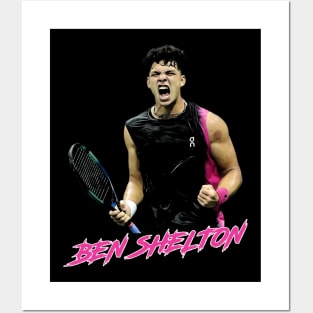 Ben Shelton Celebration Tennis Player Posters and Art